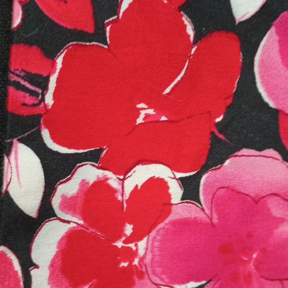 Sleeveless Black Red and Fuschia Floral Midi Dress by AGB Dress Size 16 - Picture 3 of 7